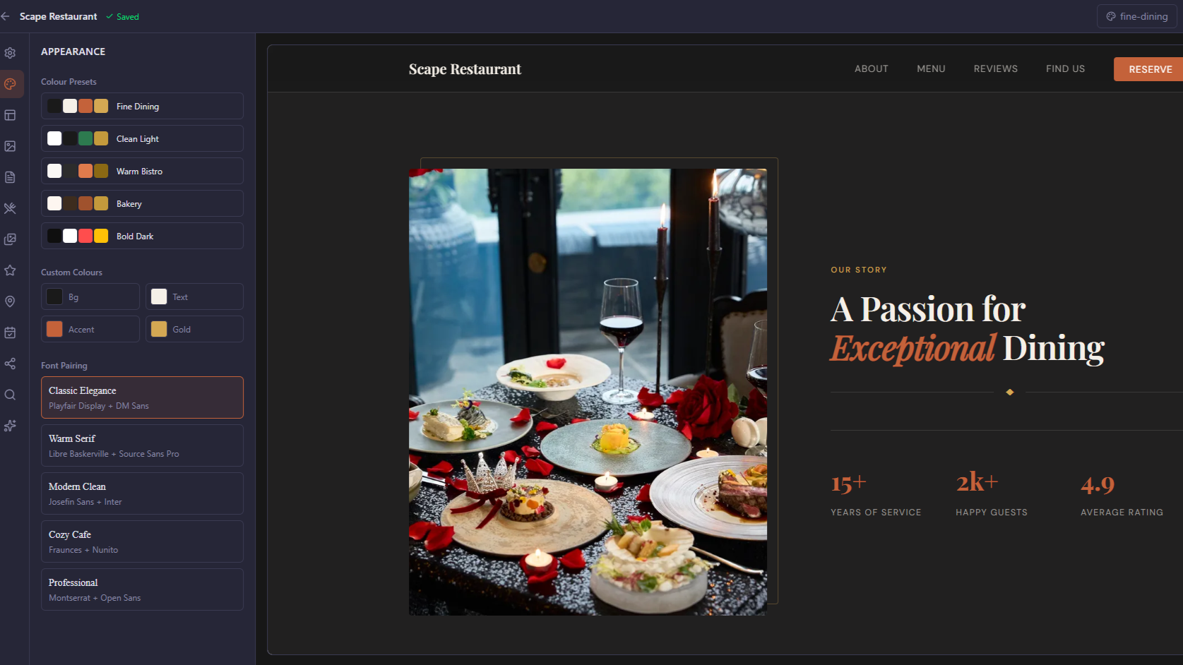Scape Restaurant Suite